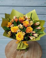 Букет цветов из:  Альстромерии и Розы #REPLACE_PRED# Уторгош