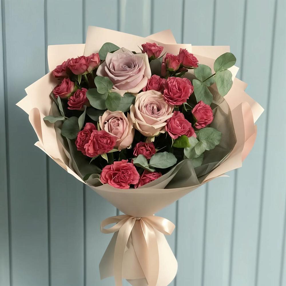 Букет цветов из: Гвоздики и Розы в Уторгош