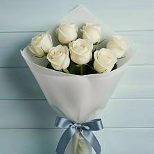 Букет 7 Белых роз Эдлесс Лав в Уторгош
