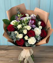 Букет цветов из:  Розы и Альстромерии #REPLACE_PRED# Уторгош
