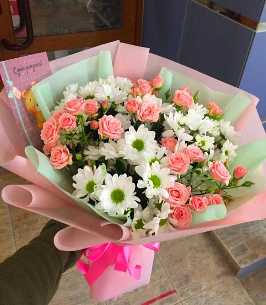 Букет цветов из: Розы и Хризантемы в Уторгош