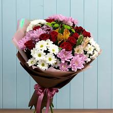 Букет цветов из:  Розы, Хризантемы и Альстромерии в Уторгош