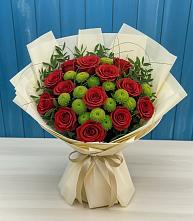 Букет цветов из:  Розы и Хризантемы в Уторгош