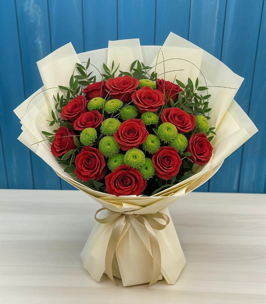 Букет цветов из: Розы и Хризантемы в Уторгош