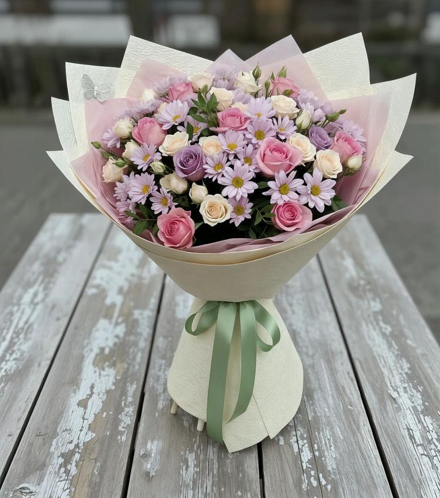 Букет цветов из: Розы и Хризантемы в Уторгош