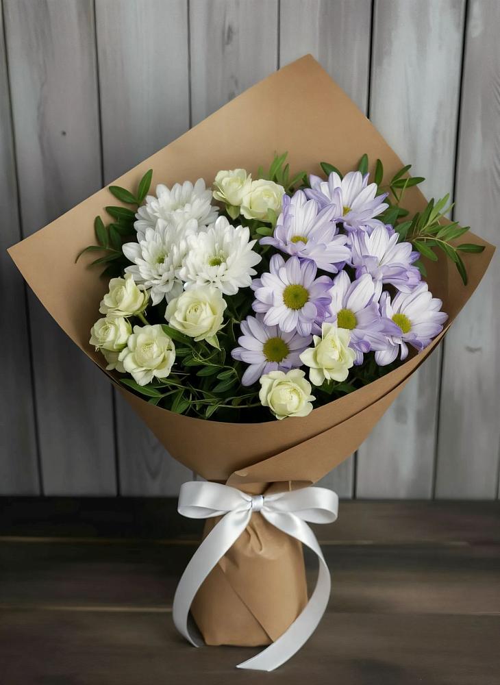 Букет цветов из: Хризантемы и Розы в Уторгош